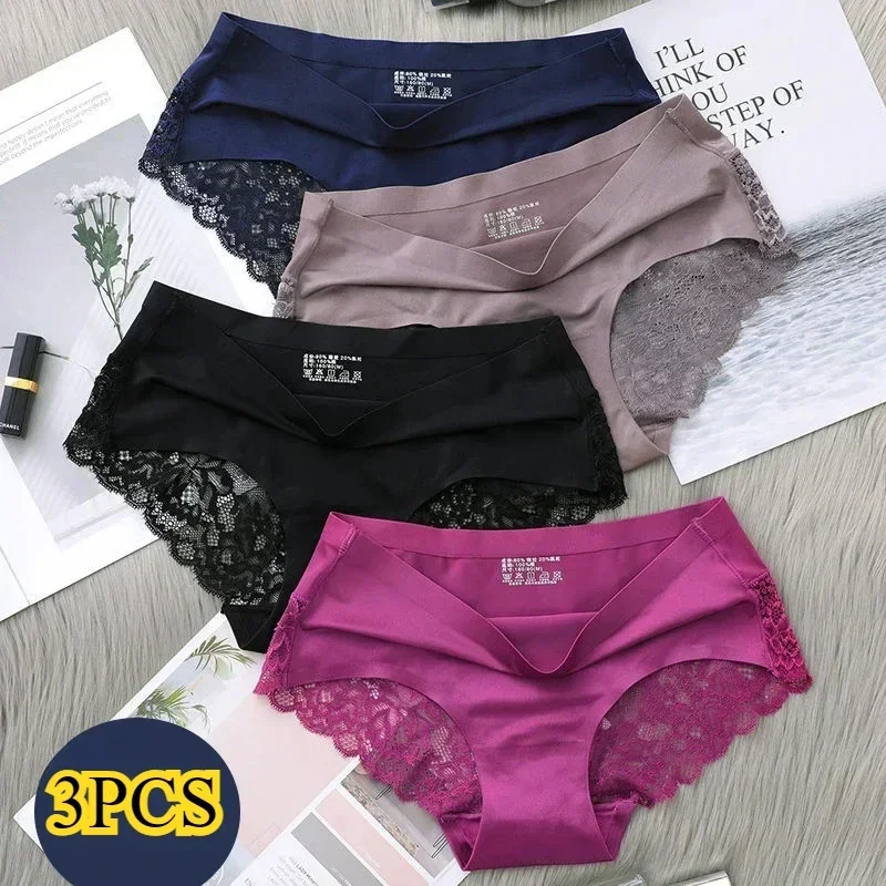 

Set/lot Seamless WomenComfort Lace Briefs Hollow Out Panties Set Underwear Low Rise Female Sport Panty Soft Lady Lingerie Sexy