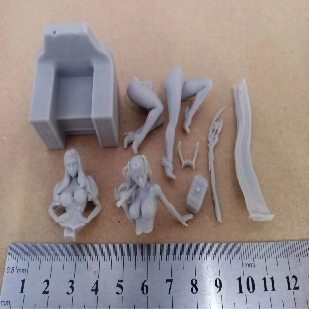 Cosplay Characters Two sisters Nsfw DIY two versions Resin Figures Model Kit 1/24 Scale 75mm Unpainted Unassembled 3D Toy