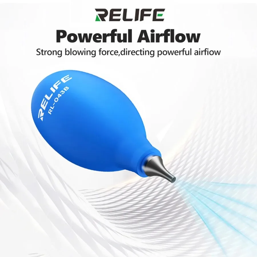 RELIFE RL-043B Soffiatore per polvere Potente strumento di pulizia del flusso d'aria per la riparazione del telefono Obiettivo della fotocamera Strumento per la rimozione della polvere della tastiera del computer
