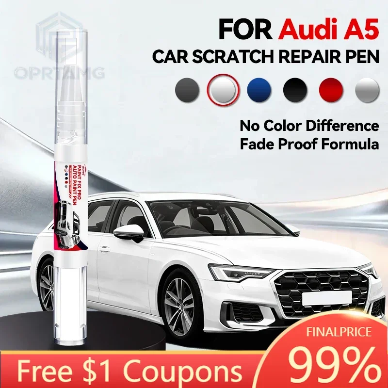 

Purpose Vehicle For Audi A5 2007-2025 B8 B9 B10 Paint Repair Pen Touch Up Scratch Remover DIY Auto Accessories Black White Gray