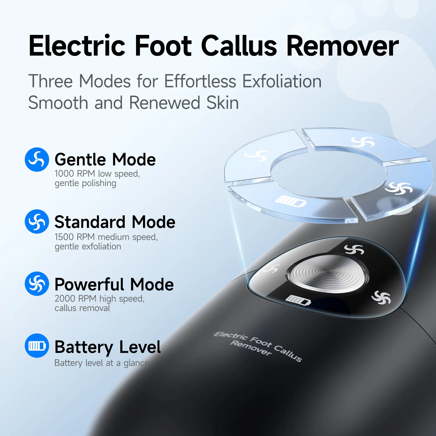 

Rechargeable Electric Foot Pedicure Tool With Stainless Steel Head, Portable Foot Grinding Tool For Cracked Dry Heels Dead Skin