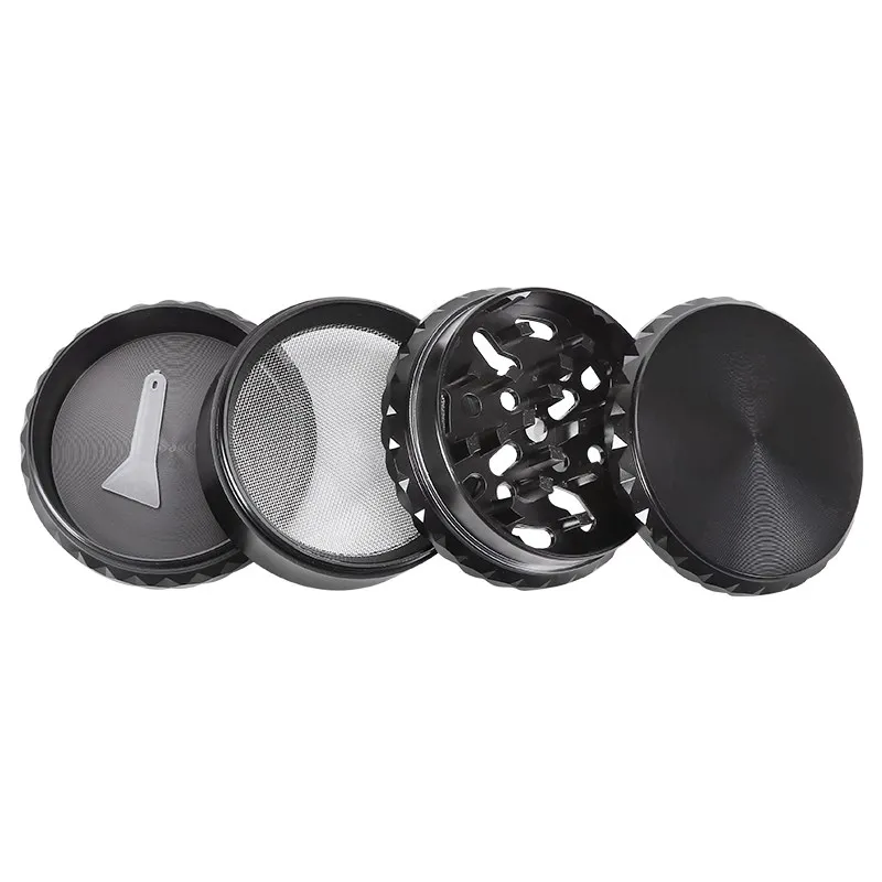 1PC Manual Black Herb Spice Grinder 4-Layer 60MM Grinders for Smoking Tools  Pipas Fumar