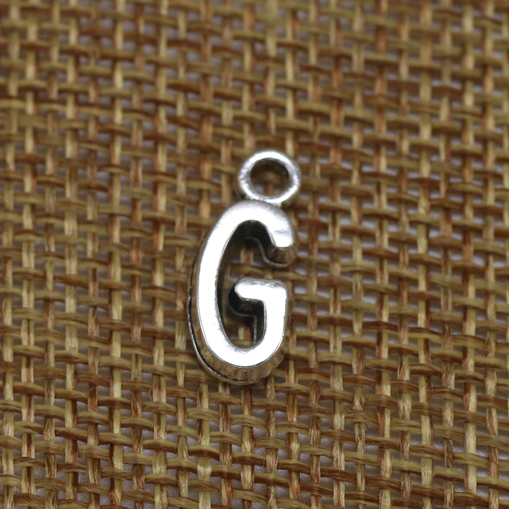 

50 Pcs Alloy Pendants Charms English Letter Jewelry Making Accessories Necklace Bracelet Earrings Pendant Embellishment Gift