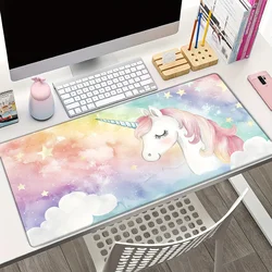 Large Rainybow Unicorn Mouse Pad 900x400x3MM Non-Slip Rubber Base Desk Mat for Keyboard and Computer gaming accessories office