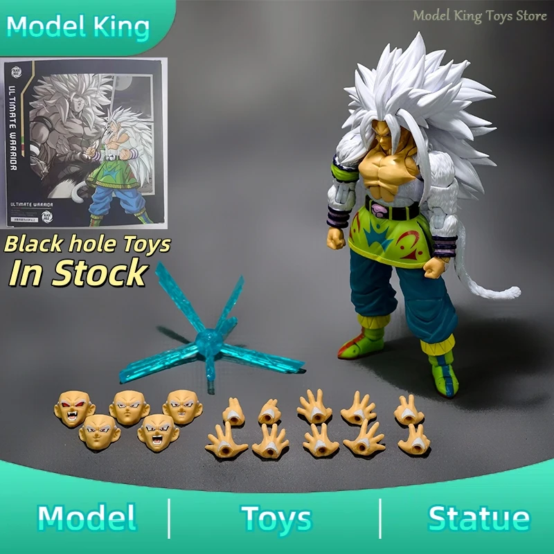 Auf Lager Black Hole Toys Dragon Ball SSJ5 Goku Actionfiguren Super Saiyan 5 Son Goku Anime-Figur Sammlermodell Spielzeug Geschenk