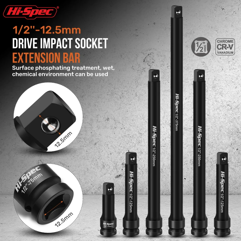 효과적인 자동차 수리 도구용 충격 소켓 익스텐션 바, Cr-V 스틸, 길이 3 인치, 5 인치, 10 인치, 15 인치, 1 개