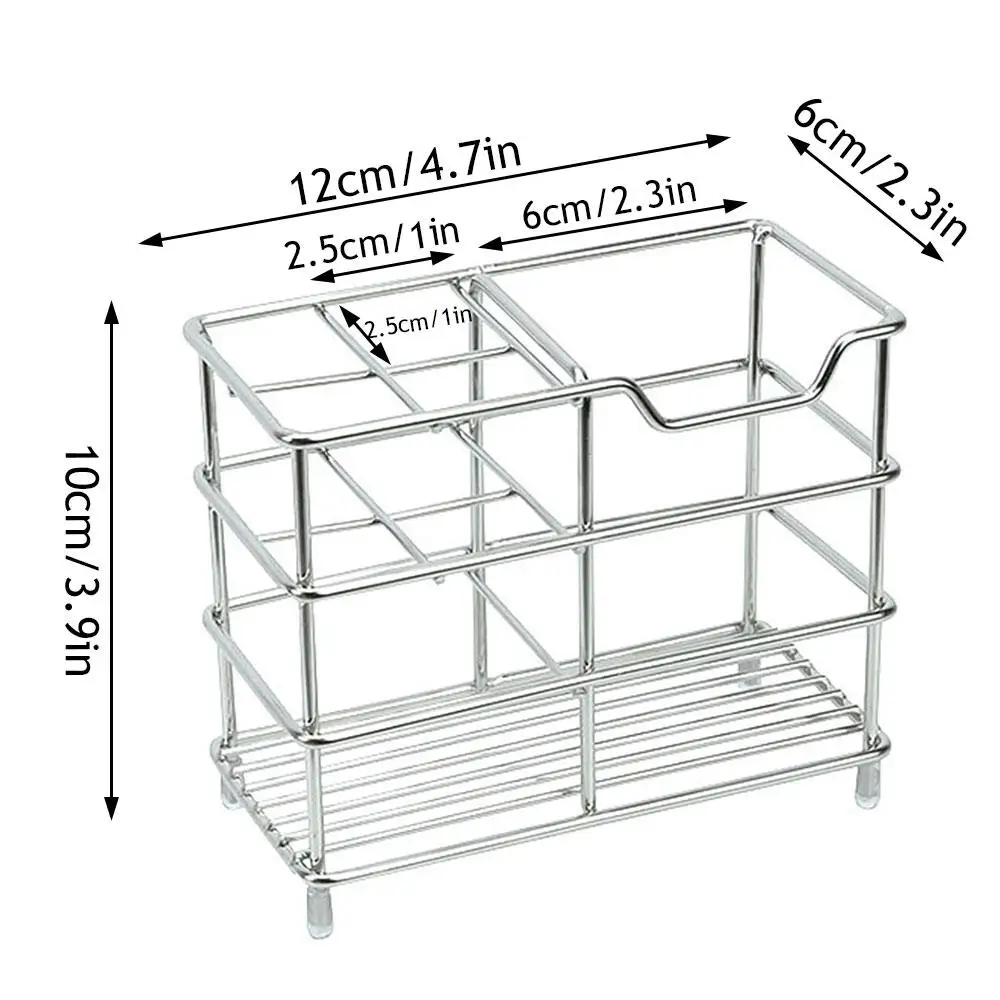 متعددة الوظائف تخزين الرف الحمام فرشاة الأسنان حامل الفولاذ المقاوم للصدأ فرشاة أسنان حامل متعدد فتحة ملحقات الحمام