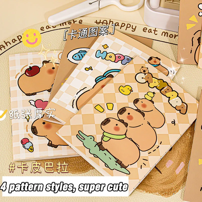 2 PCS Random Capybara Notebook Diary Planner Student Learning Stationery Office School Supplies Aesthetic Notebooks