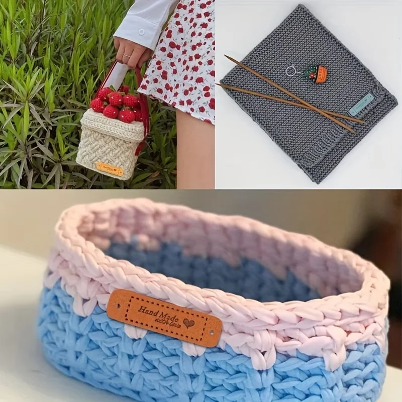 Personalisierte, individuell gravierte Blanko-Etiketten, 10 Farben, Kunstleder-Etiketten, Zweiloch-PU-Etiketten, Jeans, Hüte, handgefertigte Taschen, dekorativ – Detail 10