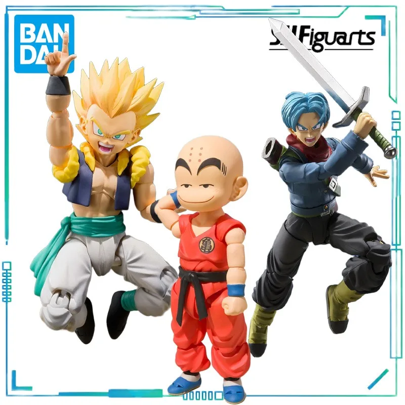 

BANDAI Genuine S. H. Figuarts Series Movable Toys Dragon Ball Series Kobayashi, Future Tranks, Wutianks Finished Product Model