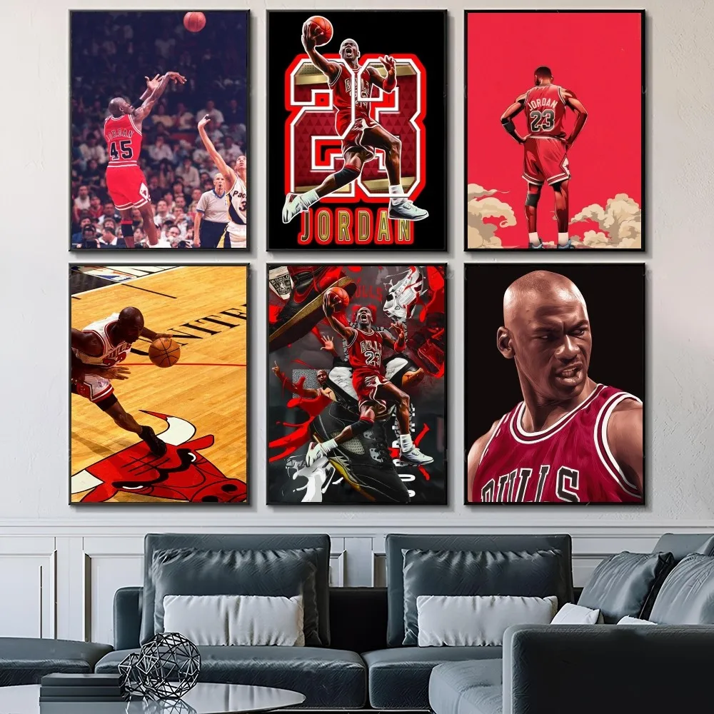 1PC Jordan Poster autoadesivo arte impermeabile adesivo di carta Coffee House Bar Room Wall Decor