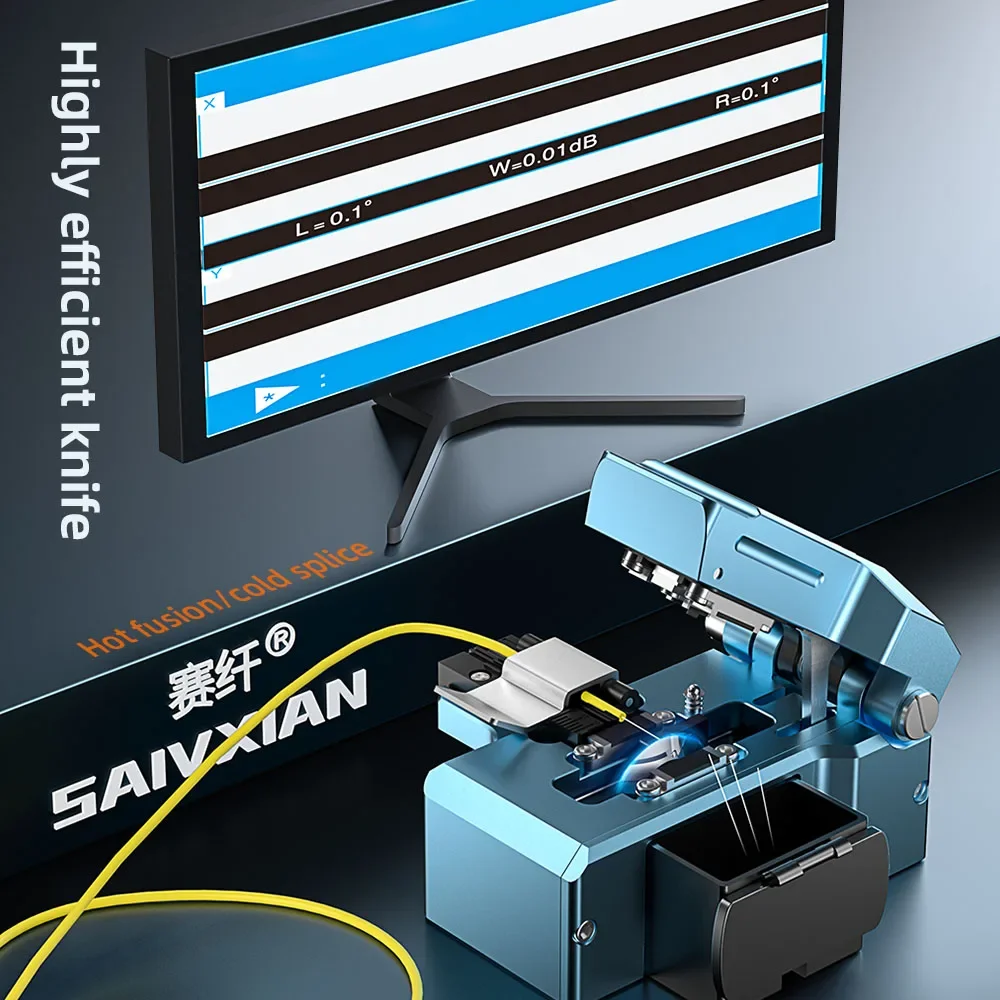 SAIXIAN S09 one-step fully automatic high precision Fiber Optic Cleaver Optical Fiber Fusion Splicer Cutting Knife