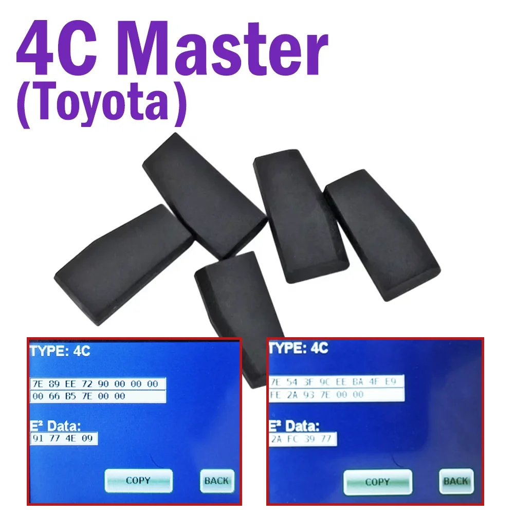 

10 шт./компл. 4C Master Auto Transponder Chip TP02 40 BIT, чип-ключ, автомобильные аксессуары для Toyota Corolla Crown 2005-2011