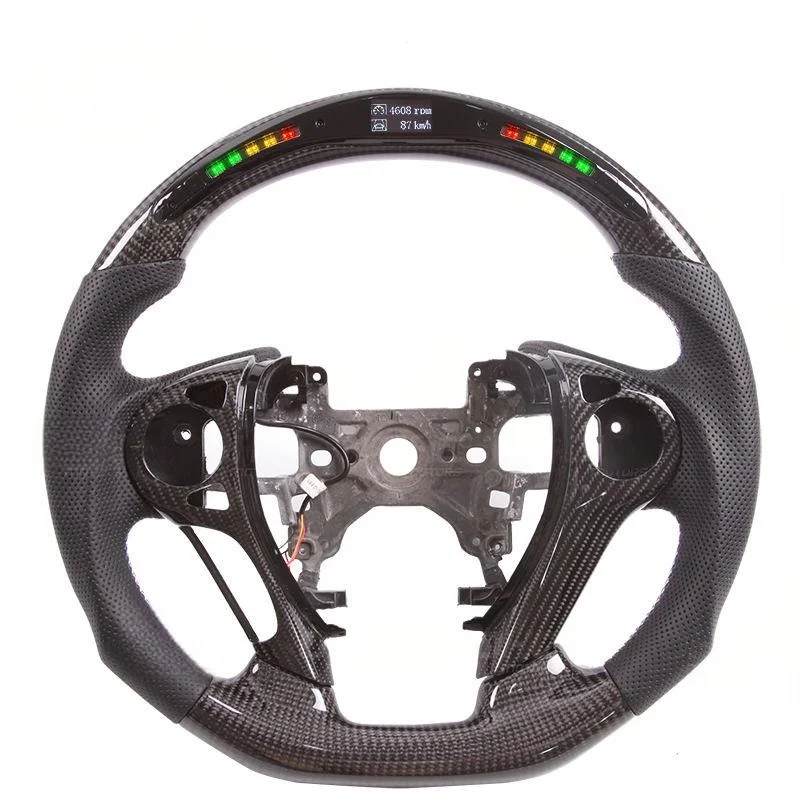 

New Fashion LED Speed RPM Real Carbon Fiber Steering Wheel for Honda Accord Gen 9th 2014-2017 4 Runner Car Sport Steering Wheel