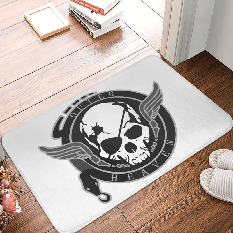 Outer Heaven Logo Front Door Mat Anti-Slip Outdoor Quick Dry Metal Gear Solid Video Game Doormat Living Room Entrance Rug Carpet