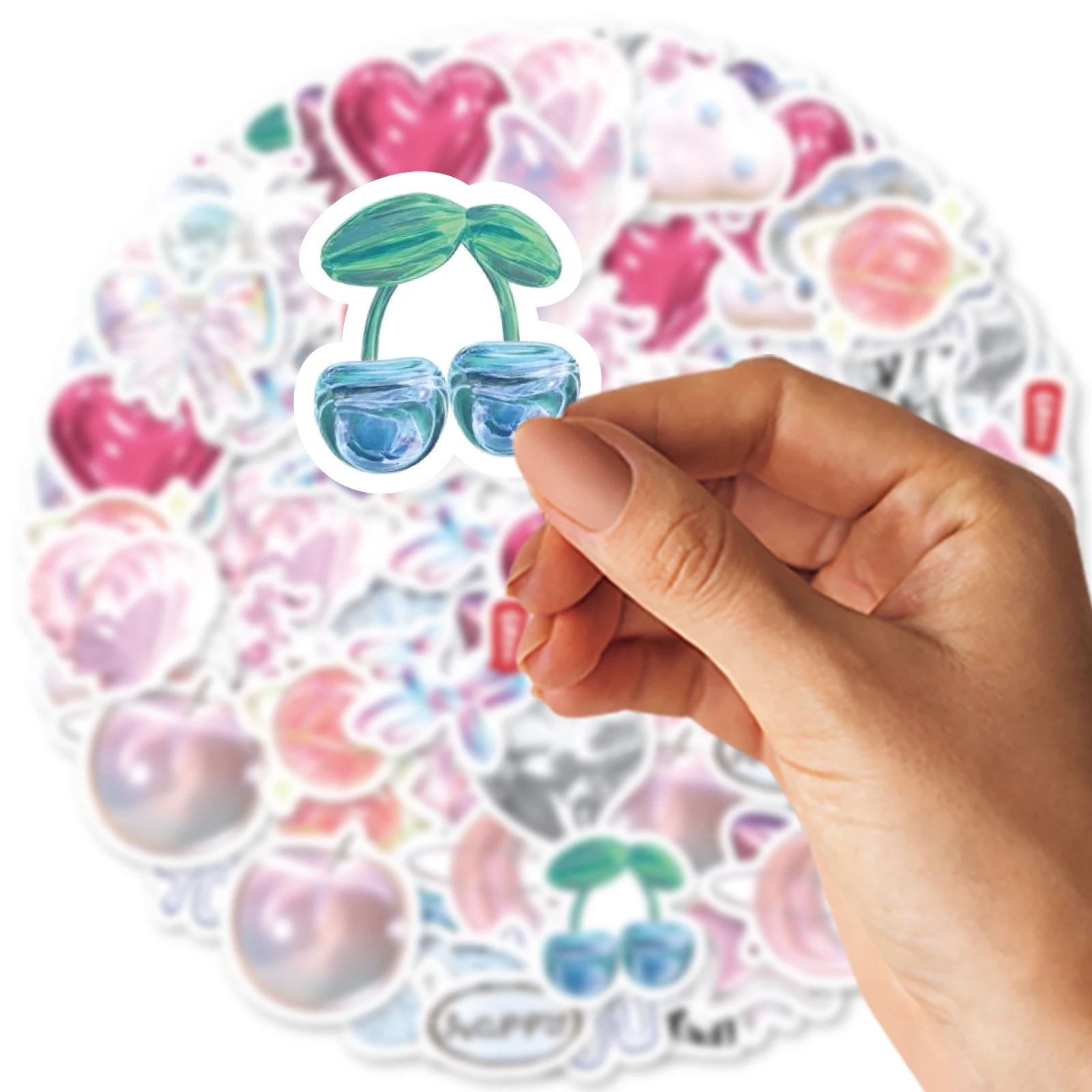 46pcs Love Balloon Cute Graffiti Stickers Decorated Notebook Water Cup Diary Suitcase Guitar Classic Toy Scrapbook DIY Decal image 3