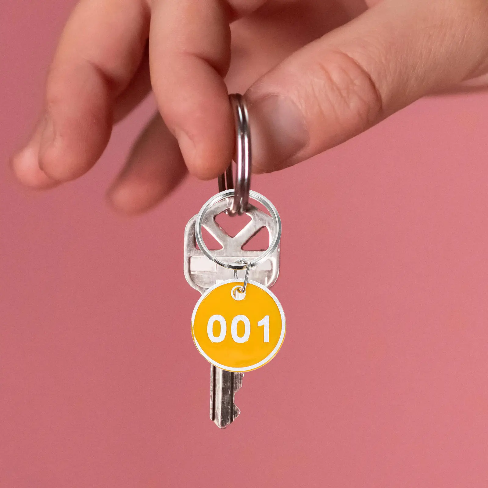 1pc Numbered Aluminum Luggage ID Tags Labels Strong Key Rings for Key Cabinets Storage Travel Accessories Metal Number Plates