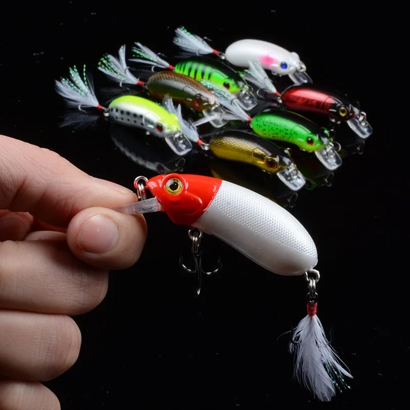 Billings 6cm/9,8g Minnow Wobbler Bass Swimbait Meeresköder Hartköder Sinkender Bleiköder Federhaken Kunststoff-Hartköder Angelausrüstung Pesca