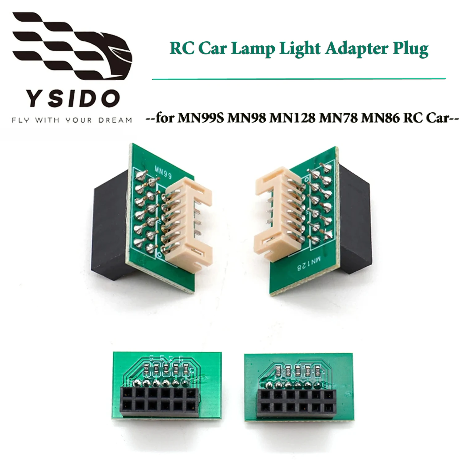 

RC Car Light Set Adapter Lamp Plug for MN Series MN128 MN78 MN99S MN98 MN86 Universal Parts DUMBORC X6DC Receiver Accessories