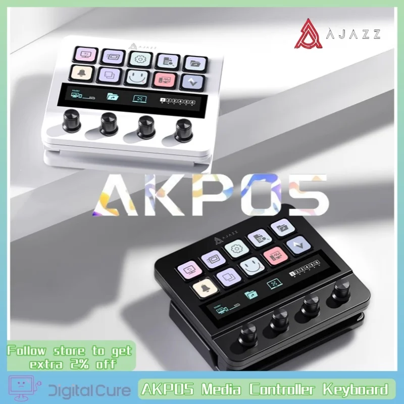 AJAZZ AKP05 controlador de medios teclado consola Panel Stock Trading Tuning en vivo teclas de acceso directo asistente de escritorio