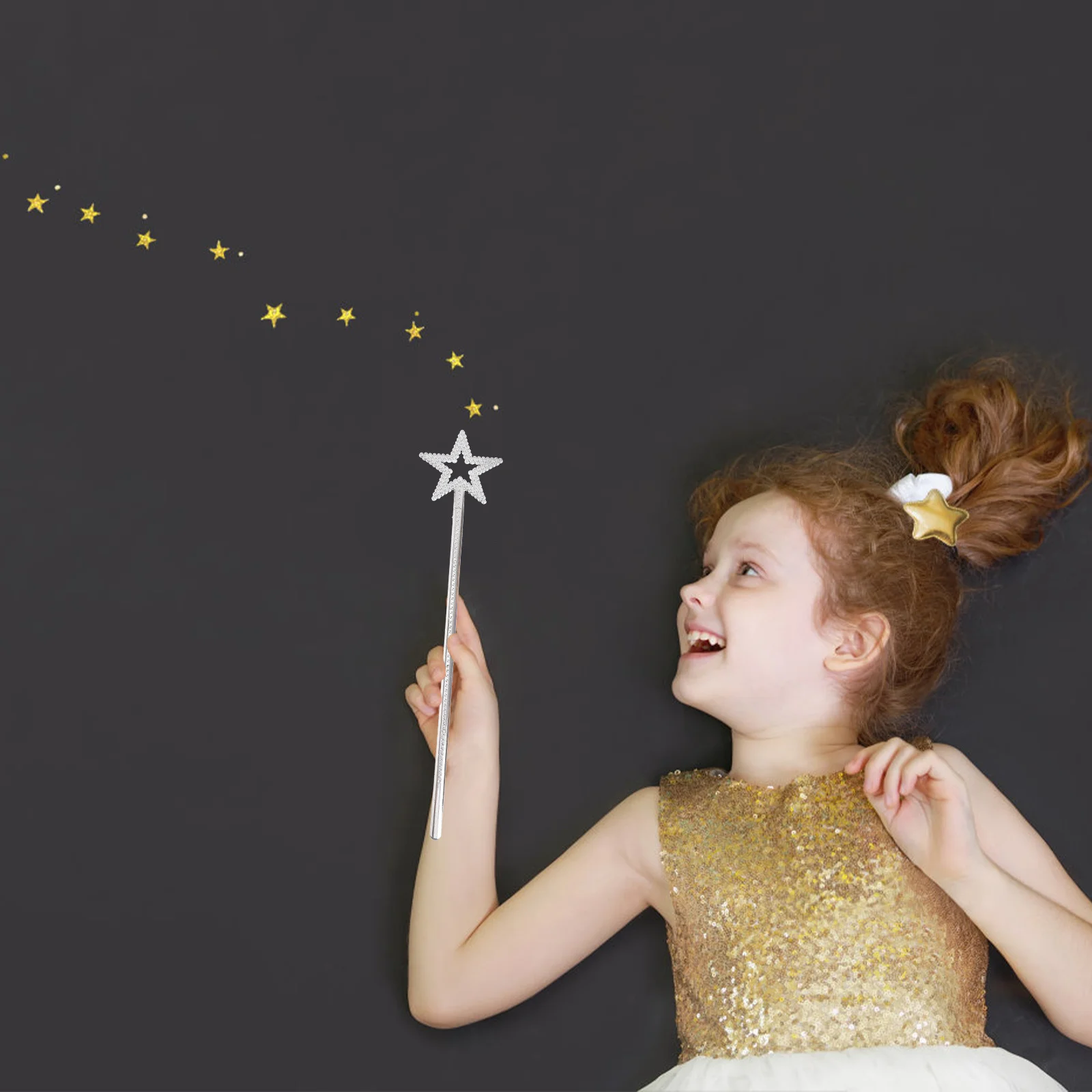 1 قطعة ABS شكل نجمة الجنية العصا السحرية الاطفال حفلة الدعامة لعيد ميلاد الهالوين تأثيري البلاستيك ستار الصولجانات البلاستيكية #1