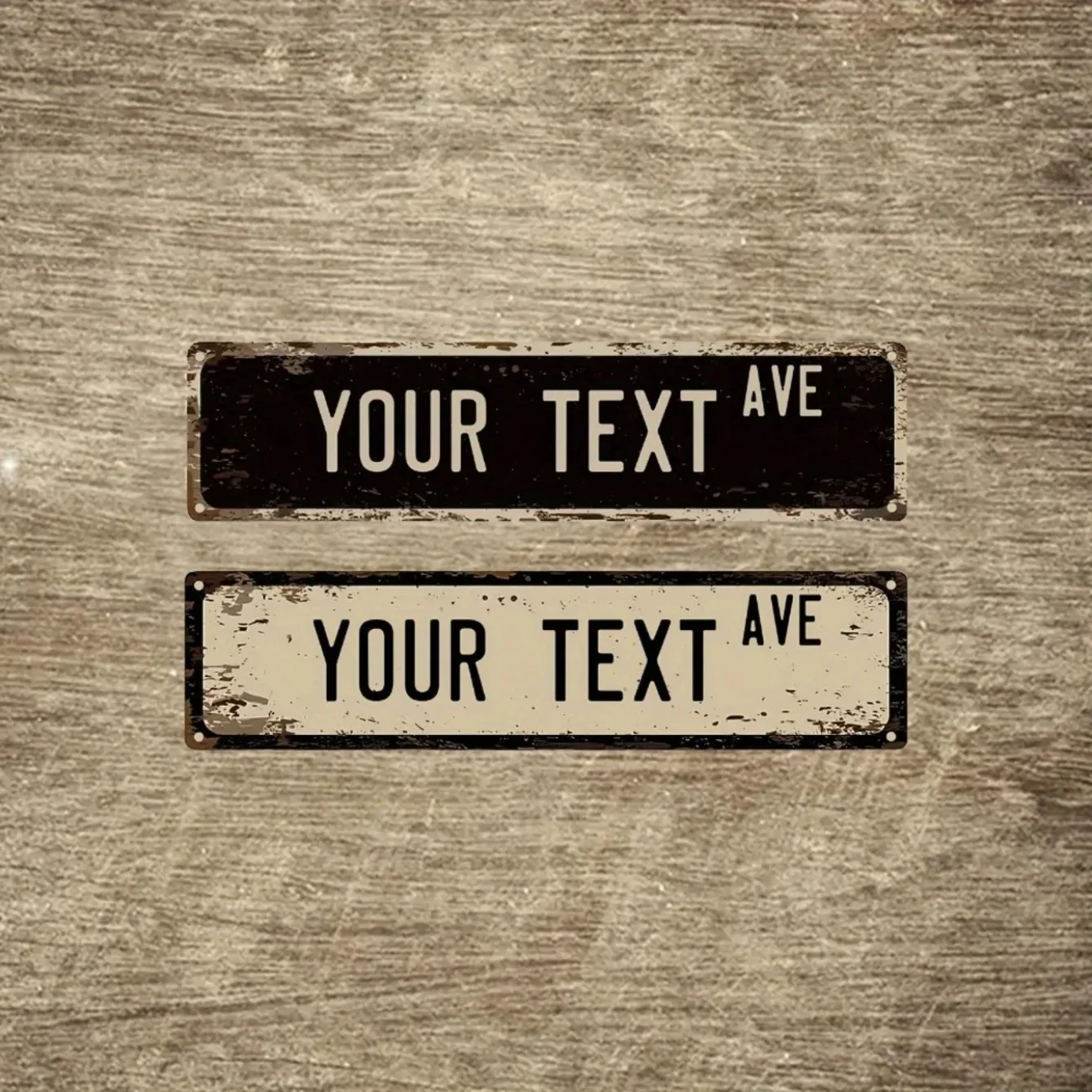 قم بإنشاء علامة شارع معدنية مخصصة خاصة بك - مخصصة مع الاسم/الرسائل (استخدام داخلي/خارجي، خياران للألوان، ديكور بهرج).