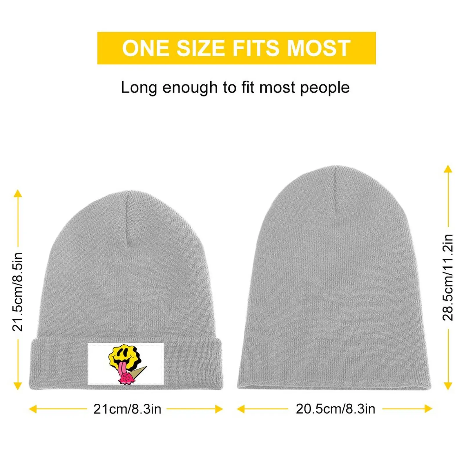 Cool Hand Drawn Wavy Melty Smile Knitted Hat Sports Caps cute party hats Sunscreen Designer Man Hat Women's