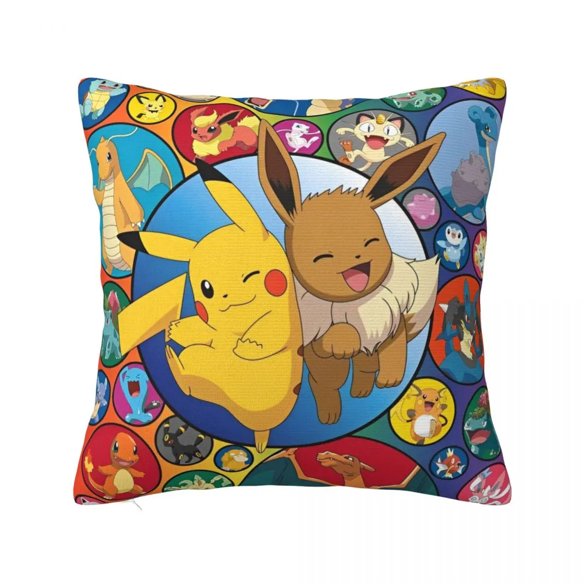 Pokemon Pikachu Anime Pillowcase Printing Cushion Cover Decor Cute Cartoon Game Throw Pillow Case Cover Home Wholesale 40*40cm