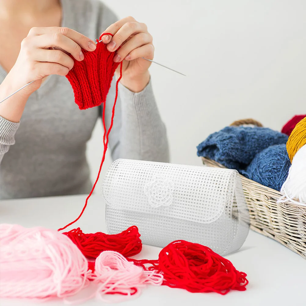 

10Sets DIY Plastic Mesh Canvas Sheets Bag Mesh for Crafting Sturdy Flexible Lightweight Portable Multipurpose Weaving Material