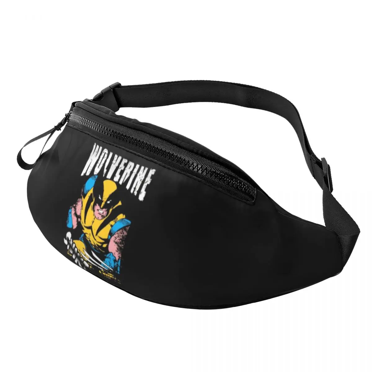 

Custom Wolverine Cartoon Fanny Pack for Men Women Fashion Crossbody Waist Bag Traveling Phone Money Pouch