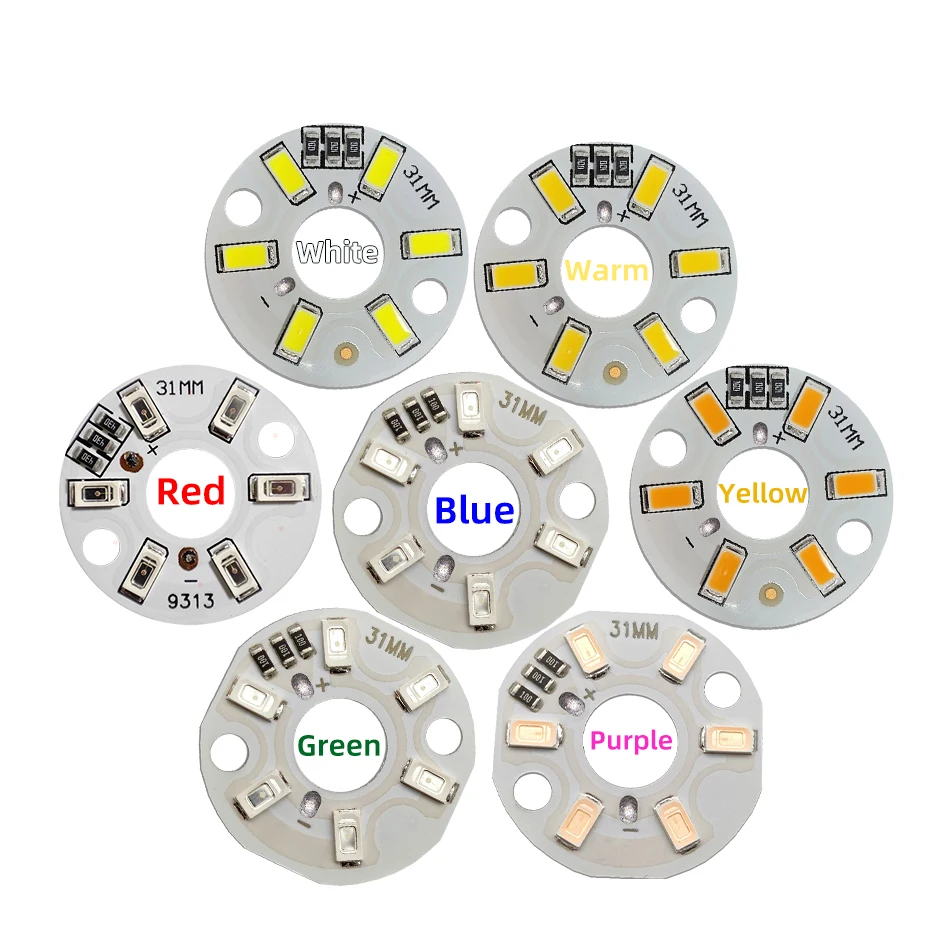 Günstige 10 Stück LED-Lichtplatine 5 V 3 W 6 LEDs SMD5730 runde Glühbirne Lampenquelle Durchmesser 31 mm Rot/Grün/Blau/Gelb/Warm/Weiß/Neutrale Lichter – Detail 2
