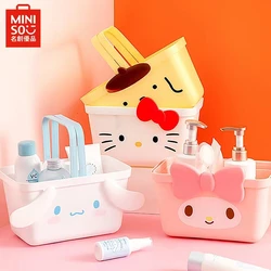 MINISO Sanrio Carrying Basket Shopping Basket Sundries Storage Basket Melody Pom Pom Purin Cinnamoroll Bath Basket Genuine