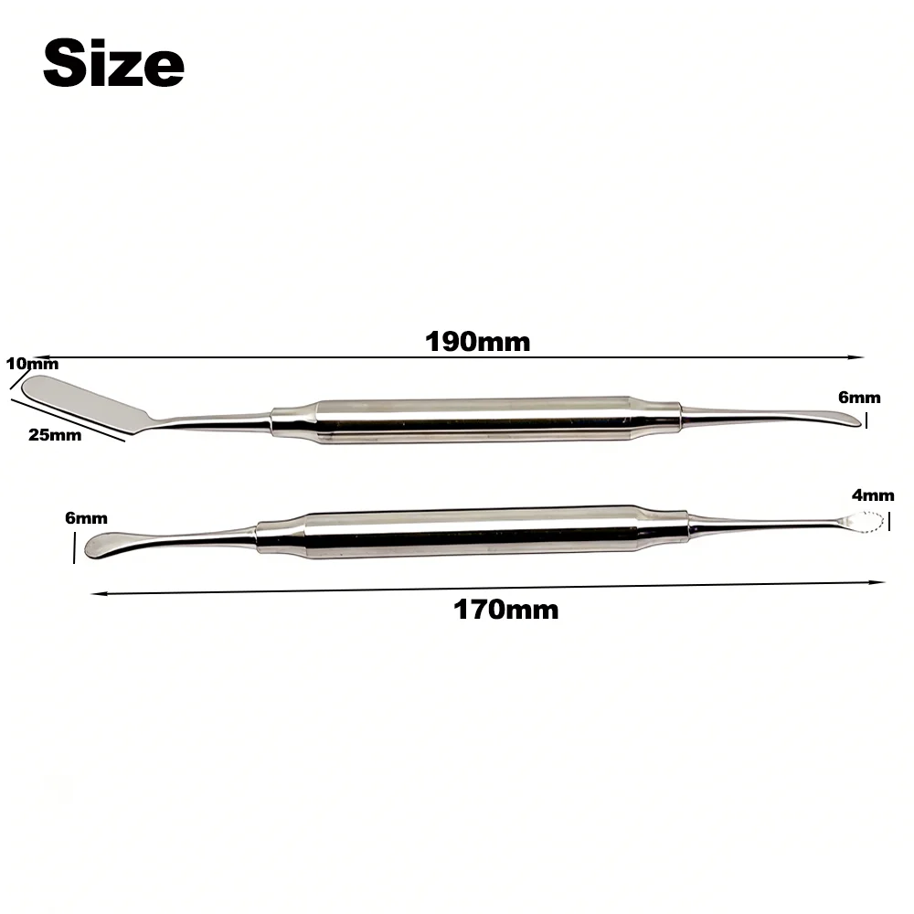 Double Ends Dental Periosteal Elevator Serrated Tip Implant Retractor for Dentistry Reflecting Separator Tools