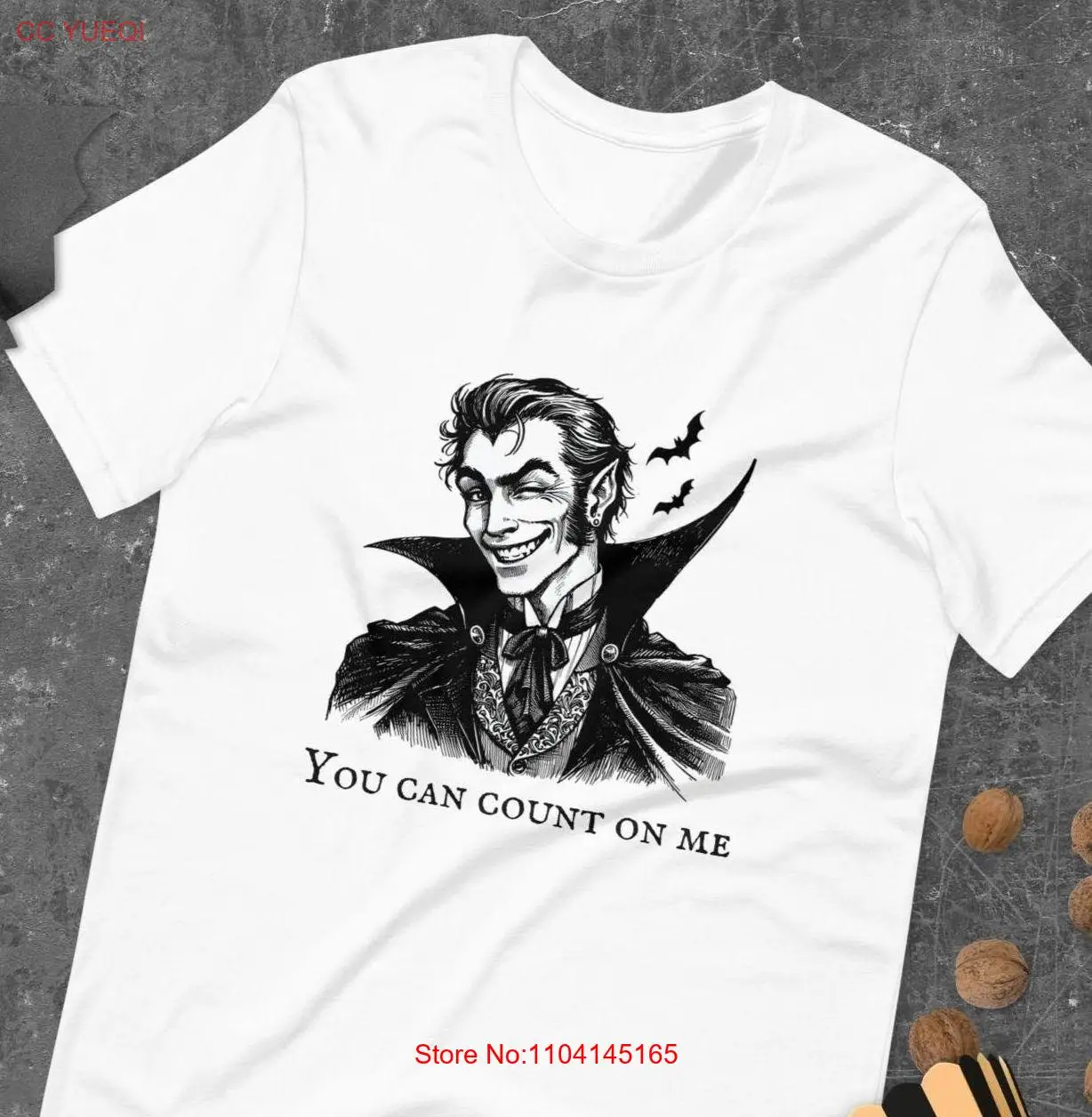 Adult Halloween Costume Funny Vampire T Shirt Dracula long or short sleeves