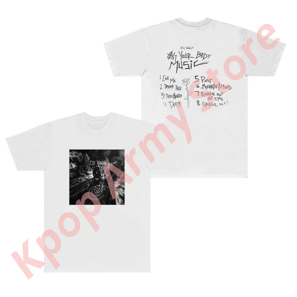 Lil Skies Rapper Tour T-shirts Out Ur Body Music Merch Women Men Fashion Casual Short Sleeve Tee