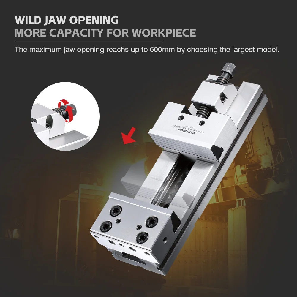 High Quality GT Precision CNC Machine Modular Vises with 175 Jaw Width with Clamping Range 200mm MATRIX GT STAND 150-200