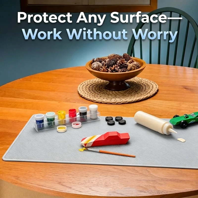DT39 Silicone Glue Mat 15x30 Inch Heat Resistant Workbench Project Mat Non-Stick Easy-Clean Repair Pad