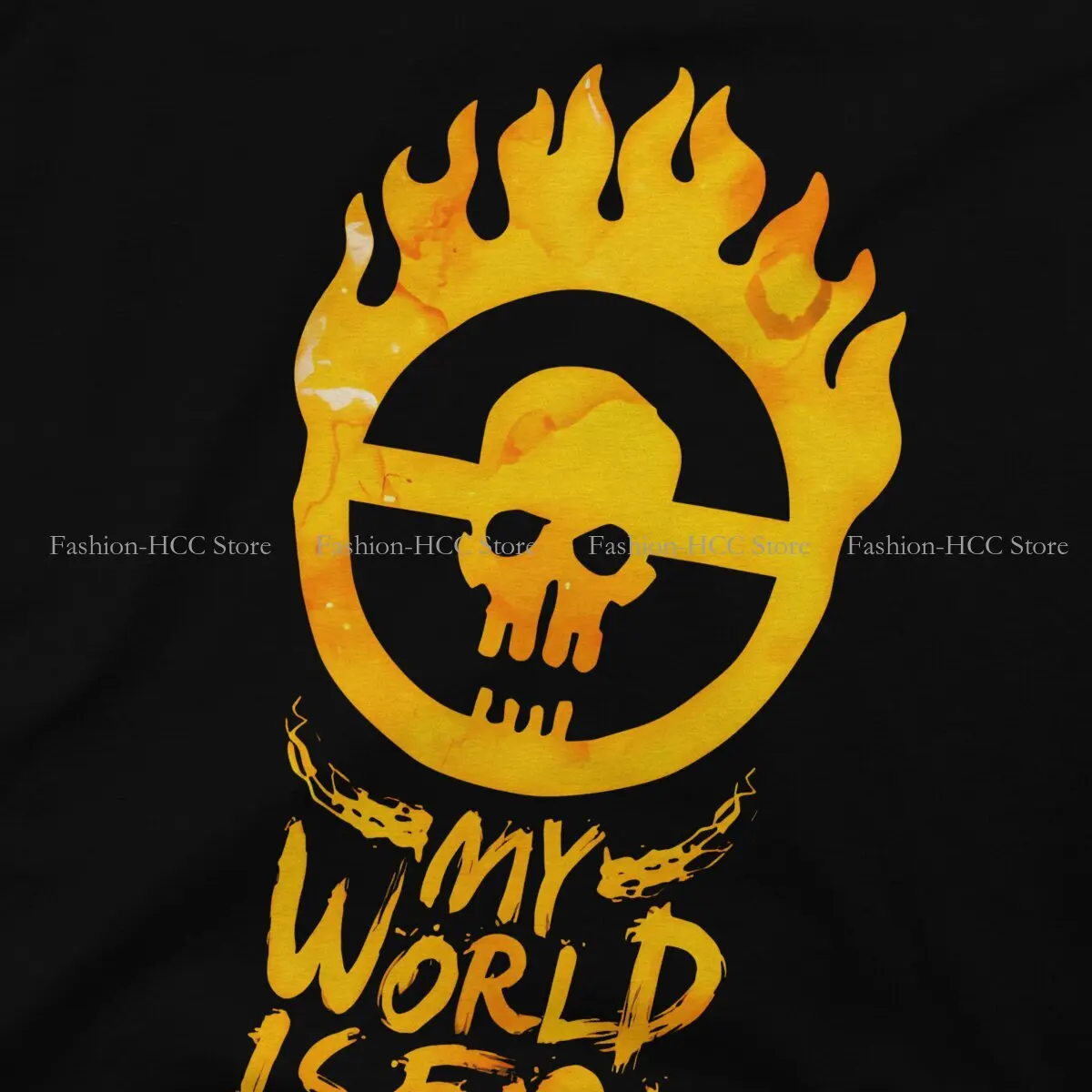 My World Is Fire maglietta unica Mad Max maglietta grafica Hip Hop di alta qualità manica corta