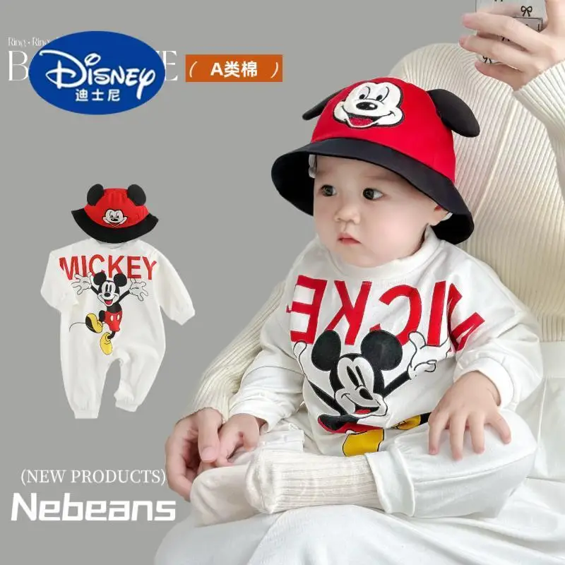 

Mickey Mouse Baby Bodysuit | Long Sleeve One-Piece for Newborn & Infant 0-24 Months, Cute Cartoon Outfit