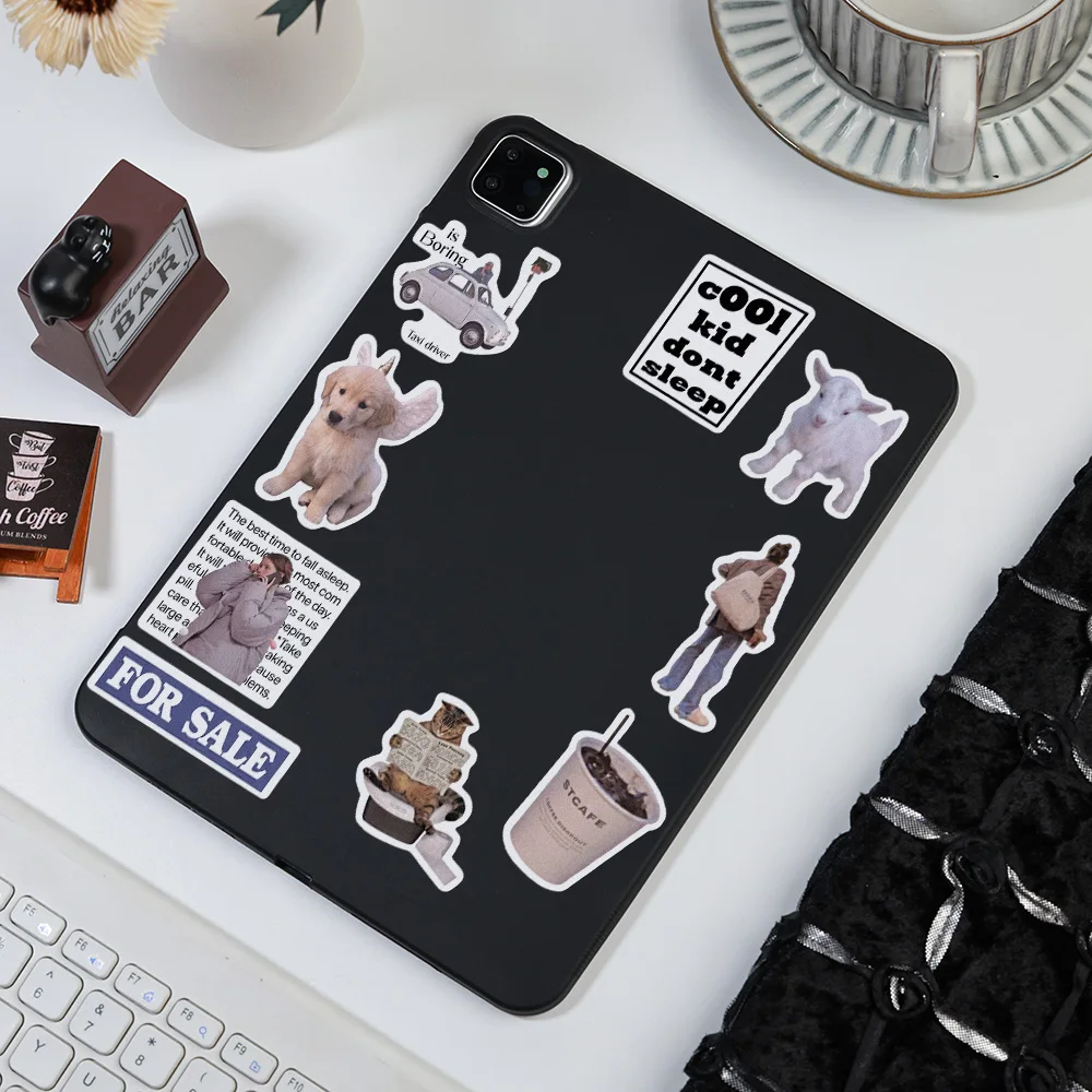 Aesthetic Retro Mixed Sticker Print Matte Tablet Case For Xiaomi Redmi Pad 6S 7S 6 7 8 Pro Pad 2 Pro 12.1 Inch Protective Shell