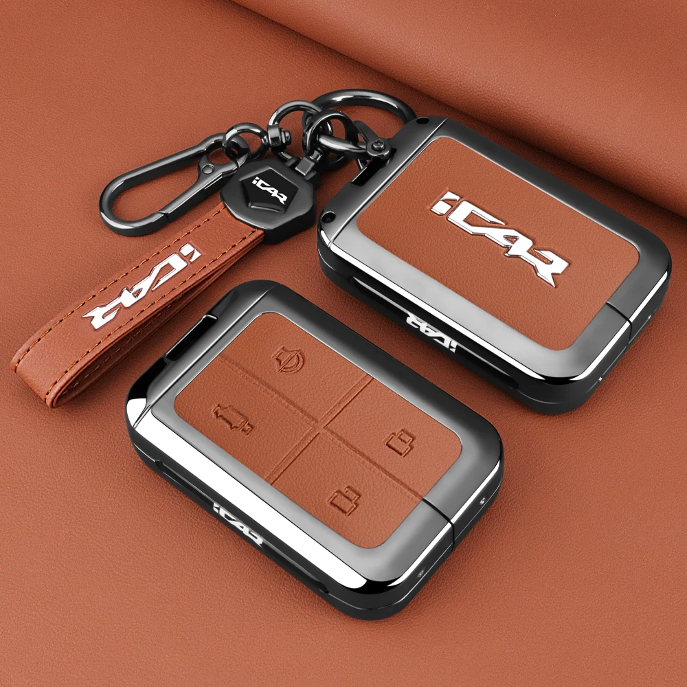 For Chery iCAR V23 2025 2026 Zinc Alloy Key Case Shell Full Protective Remote Key Fob Cover
