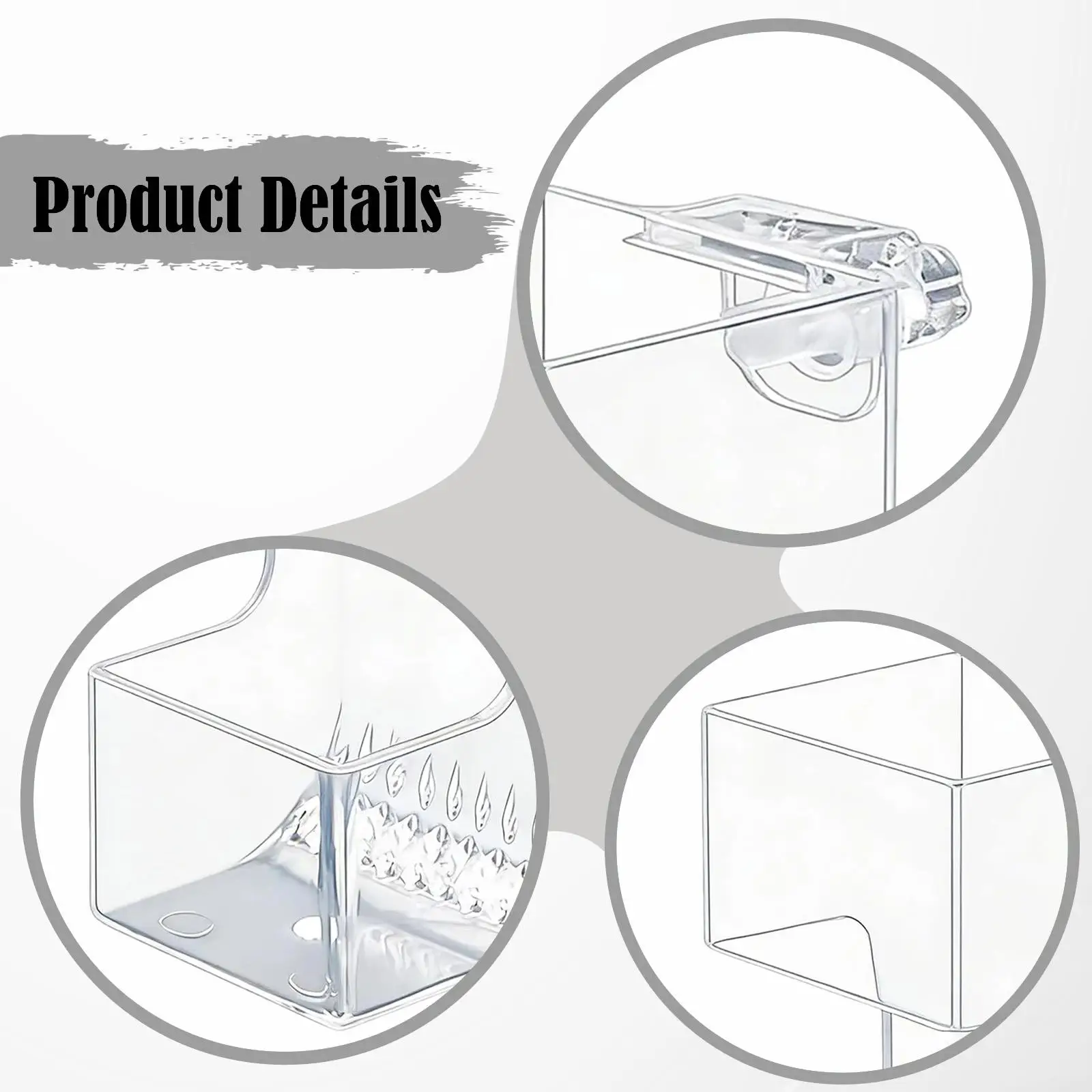 Plastic Aquarium Feeder Dish Accessories Precision Placement Fish Food Holder with Side Perforation for Freshwater Tanks