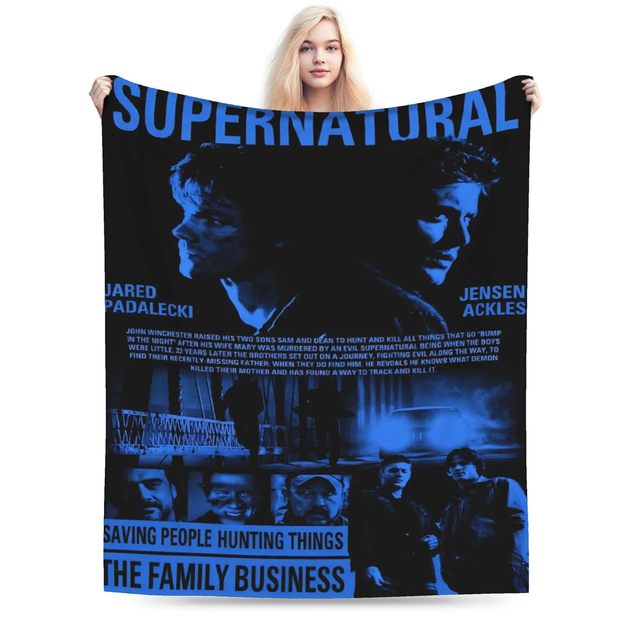 TV S-Supernatural Print Blanket For Men Women Super Soft Warm  Throw Blankets for Living Room 50x60 Inches Multi-size