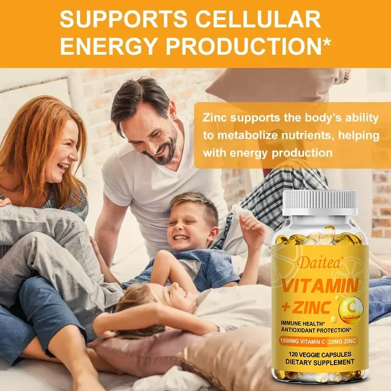 Vitamin C + Zinc Antioxidants - Promotes eye, skin and heart health - Supports radiant skin - Immune Support