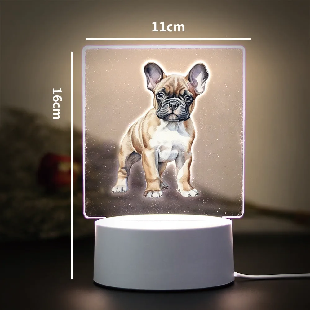 Hot French bulldog Creative Table Bedside Lamp Kids Night Light Room Decor For Boys Birthday Led Night Light