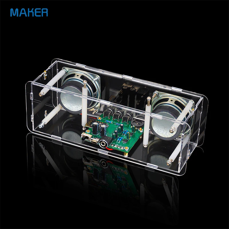 Electronic DIY Dual-channel Bluetooth Speaker Kit Stereo Amplifier Stereo Welding Assembly Debugging Practice Loose Parts