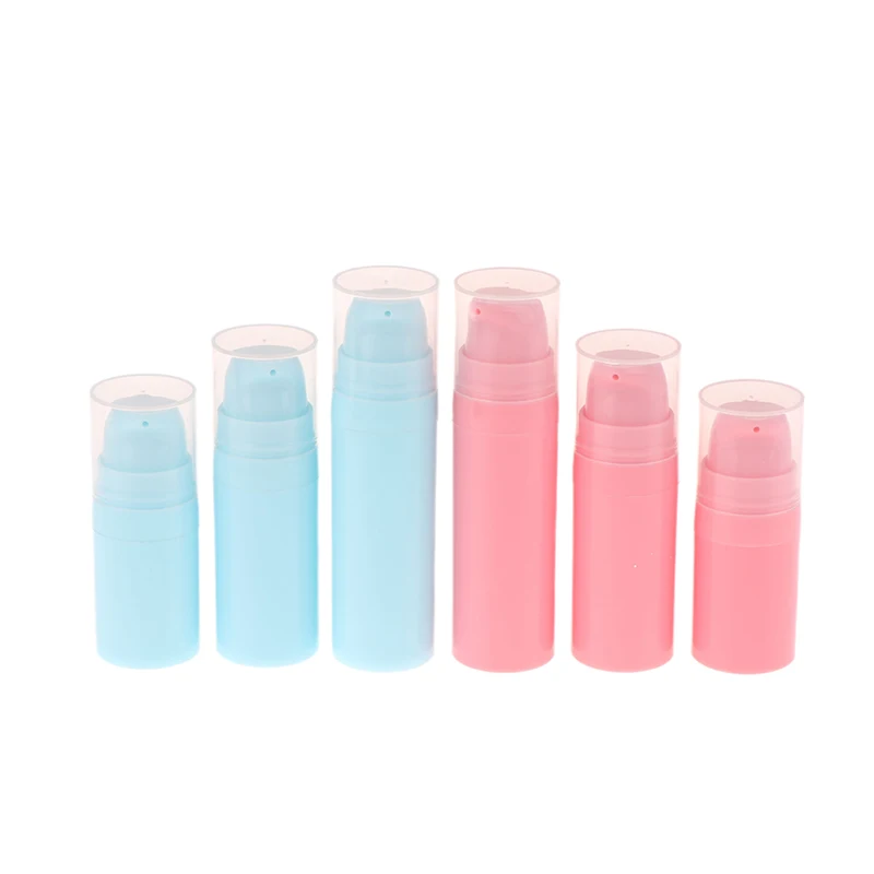 Botellas de loción rellenables, bomba sin aire, contenedor de artículos de tocador al vacío, botella cosmética de plástico vacía, 5ml, 10ml, 15ml