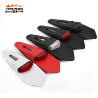 Motorcycle Rear Fender Tail Light Dirt Bike 12V LED Taillight Brake Stop License Plate Lamp For Trail Supermoto Motocross Enduro