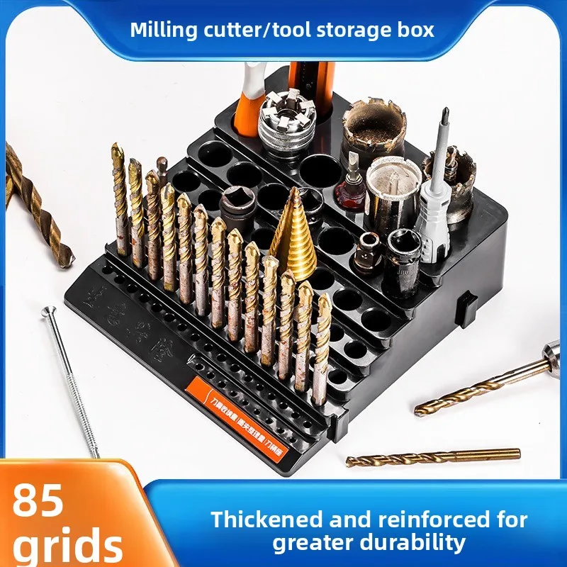 Milling Cutter Storage Box Thickened Reinforced Drill Bit Holder Organizer for CNC Tools