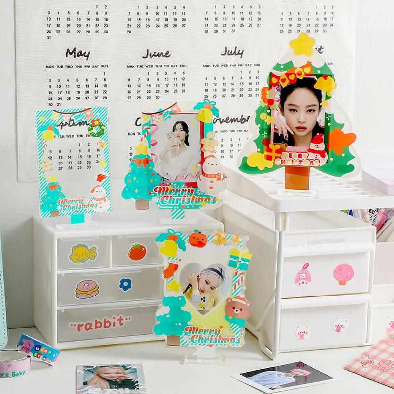 Christmas Small Display Stand, Brick, Standing Stand Plate, Desktop Holder, Protective Card Holder